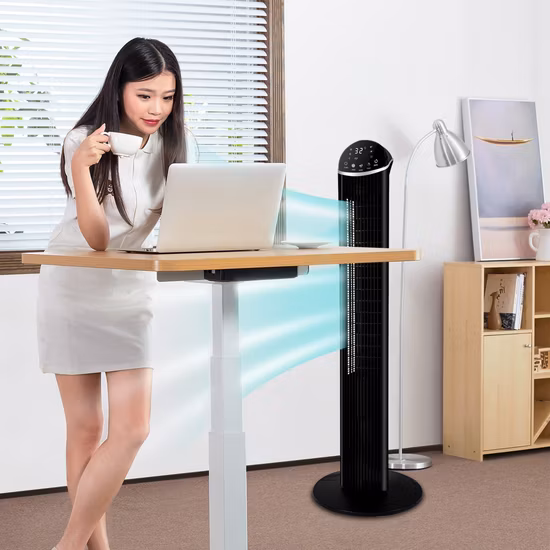 12 Hours Timer 38&quot; Bladeless Tower Stand Fan Cooling Fan